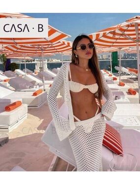 SOON💫to CASA B | Sinclair Reversible Netted Wrap Top & Cover Up Sarong Set